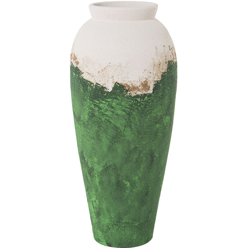 Fijalo - Vase Céramique 60 Cm Vert/Or/Blanc °25X60 Cm, Bouche:°14 Cm