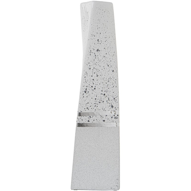 Vase Céramique Argent/Blanc °12X51 Cm