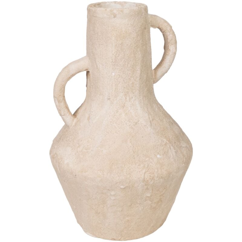 Vase 2 Anses Terre Cuite Blanc