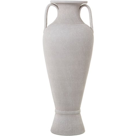 FIJALO Vase Céramique Avec Anses 80 Cm Blanc Sable °30X80 Cm