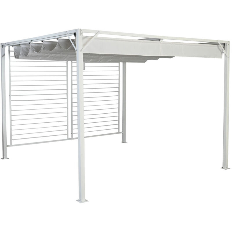 Pergola Dkd Home Decor white 296 x 296 x 225 cm acier