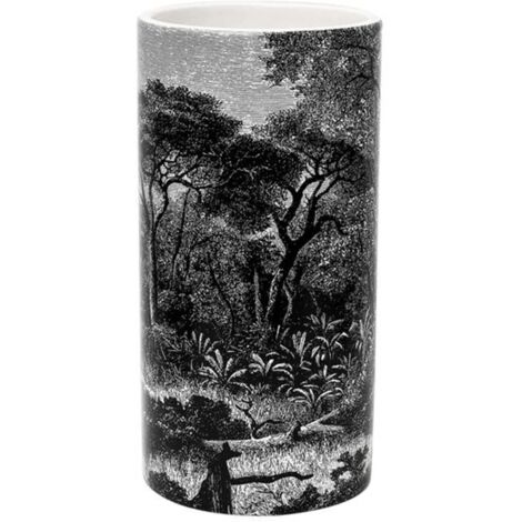 Vase Ceramique Cylindre Black Forest H25cm
