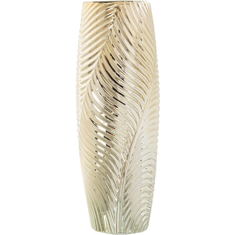 Vase Céramique Doré °15X40 Cm