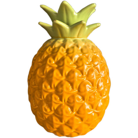 Vase Céramique Hydroponique Pineapple - Déco Verte pour Bureau et Salon avec Orchidée Artificielle