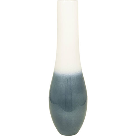Vase céramique marine blanc déco élégante ambiance bord de mer - Bleu marine dégradé blanc