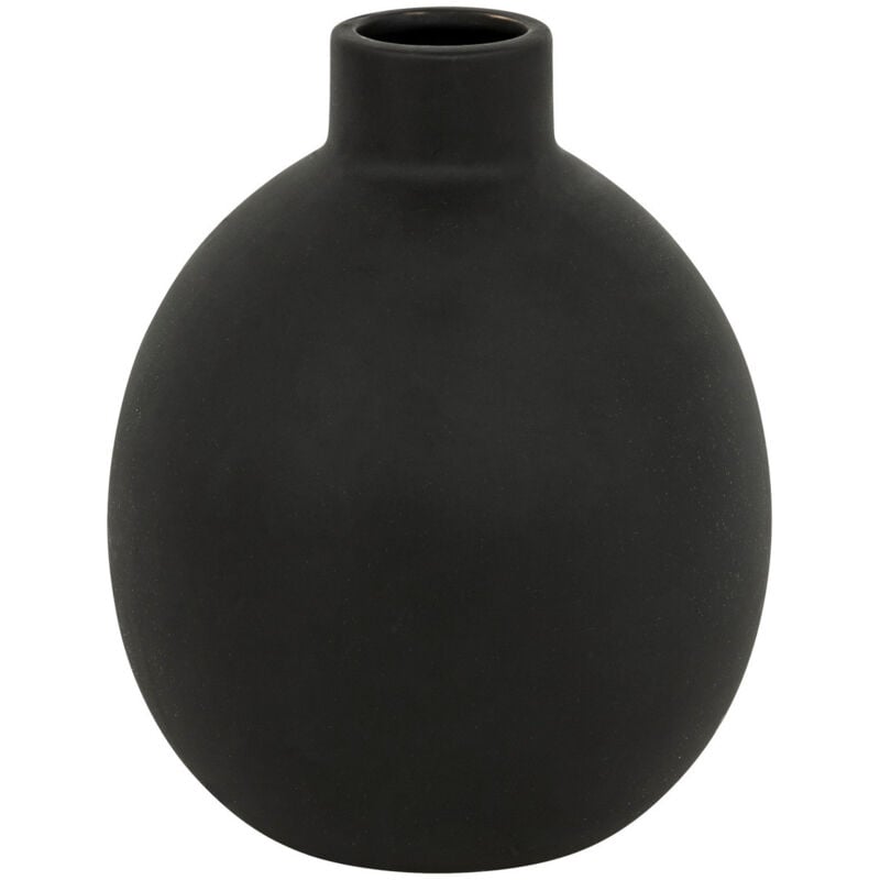 Vase en céramique mat Noir h 18 cm Atmosphera