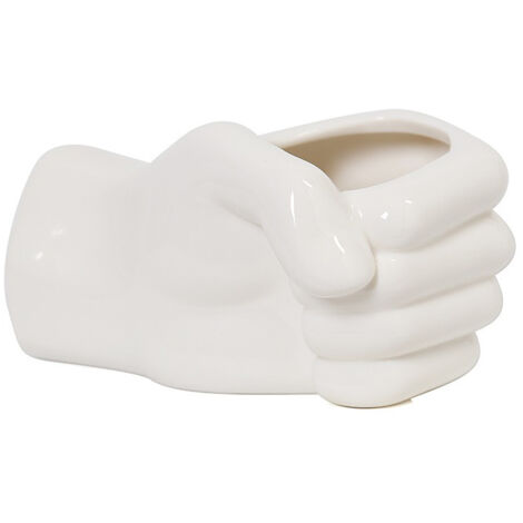 Vase Céramique Short Hand Déco Maison Créative - Vase pour Fleurs Séchées Arrangement Main Décoration (Lot de 2)