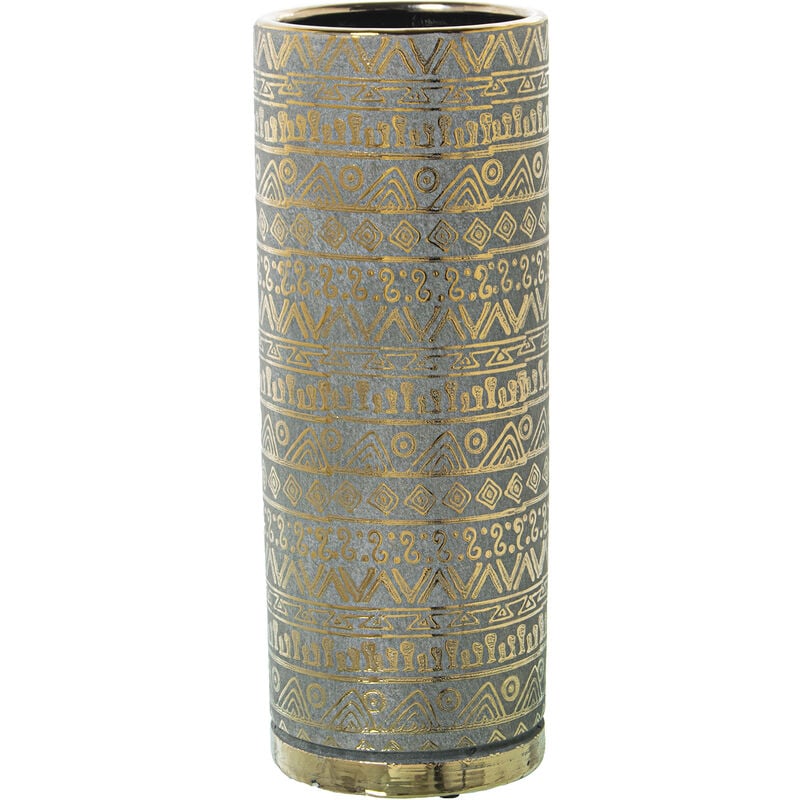 Vase Céramique Vert/Or °14X36 Cm
