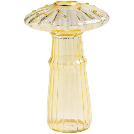 Vase champignon en verre transparent, beige, 10 % de réduction [livraison gratuite]