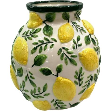 Vase citron en dolomite S - Style rustique pour la décoration