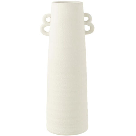 Vase Conique avec Anses "Russel" 55cm Blanc
