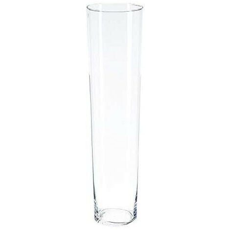 Vase conique en verre - Transparent - H 70 cm - Livraison gratuite