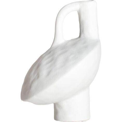 Vase contemporain en céramique blanche - Blanc Pur Contemporain Céramique Design