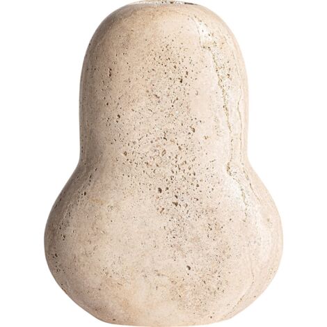 Vase contemporain en marbre crème - Marbre couleur crème naturelle