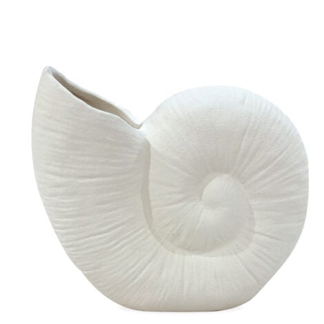 Vase coquillage en céramique texture sable forme originale