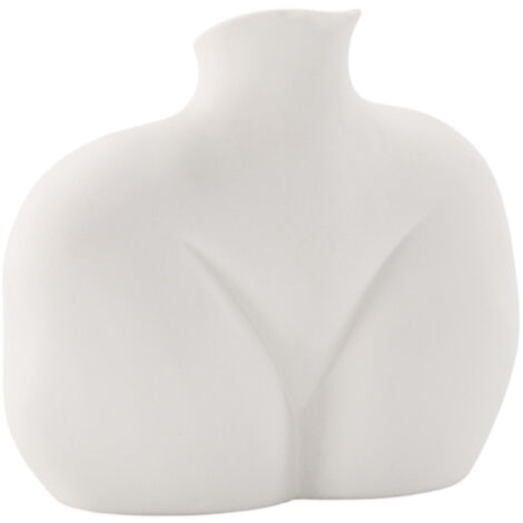 Vase Corps Féminin en Céramique "Harvey" 17cm Blanc Cassé