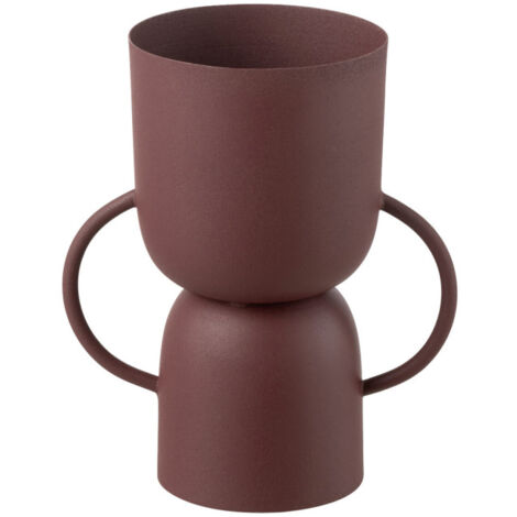 Vase Coupe en Métal "Lise" 23cm Bordeaux