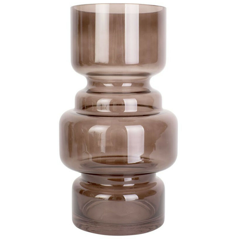 Present Time - Vase Courtly glass large Marron Asymétrique - Marron