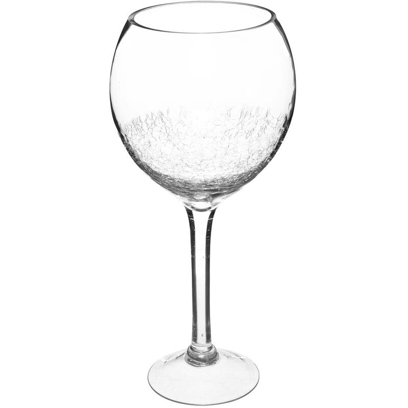 Vase sur pied verre craquelé H40cm Atmosphera créateur d'intérieur