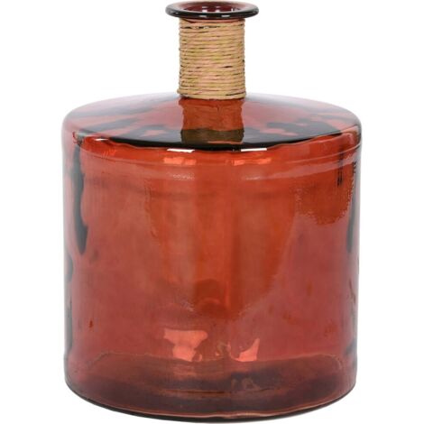Vase cristal recyclé marron pour une déco chic - Marron chocolat