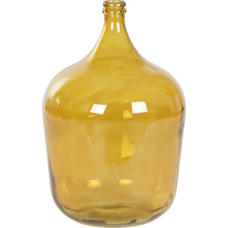 Vase cristal recyclé orange élégant et éco-responsable - Teinte orangée vibrante et chaleureuse