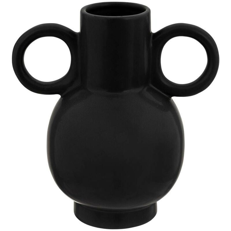 Vase Olme en céramique H22cm noir Atmosphera créateur d'intérieur