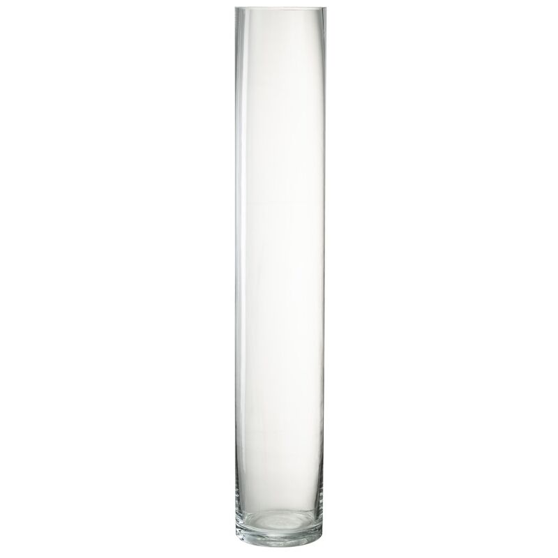Jolipa - Vase cylindrique en verre transparent 10x10x61 cm