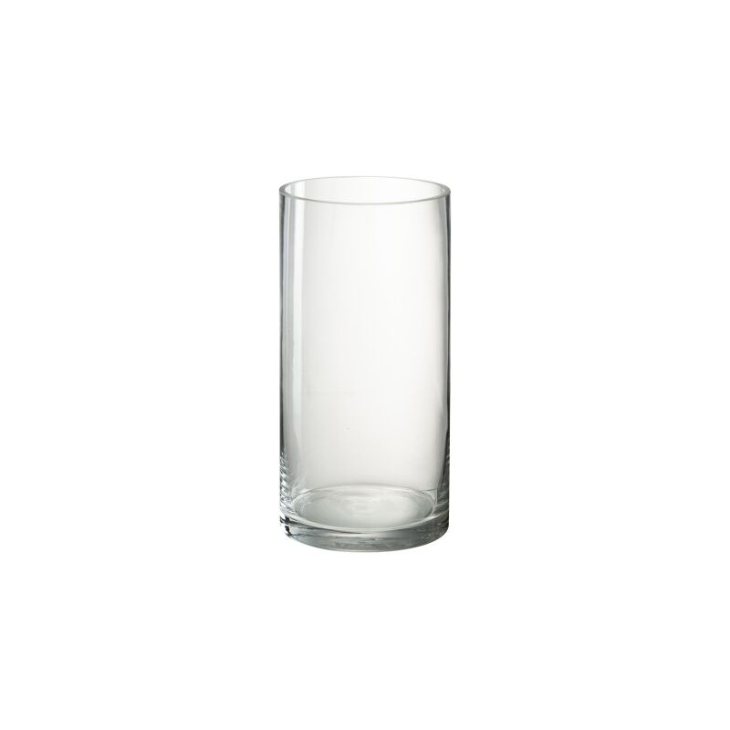 Jolipa - Vase cylindrique en verre transparent 15x15x30 cm