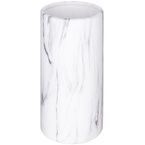 Vase cylindre Suite 54 marbre blanc H20cm - Atmosphera créateur d'intérieur - Blanc