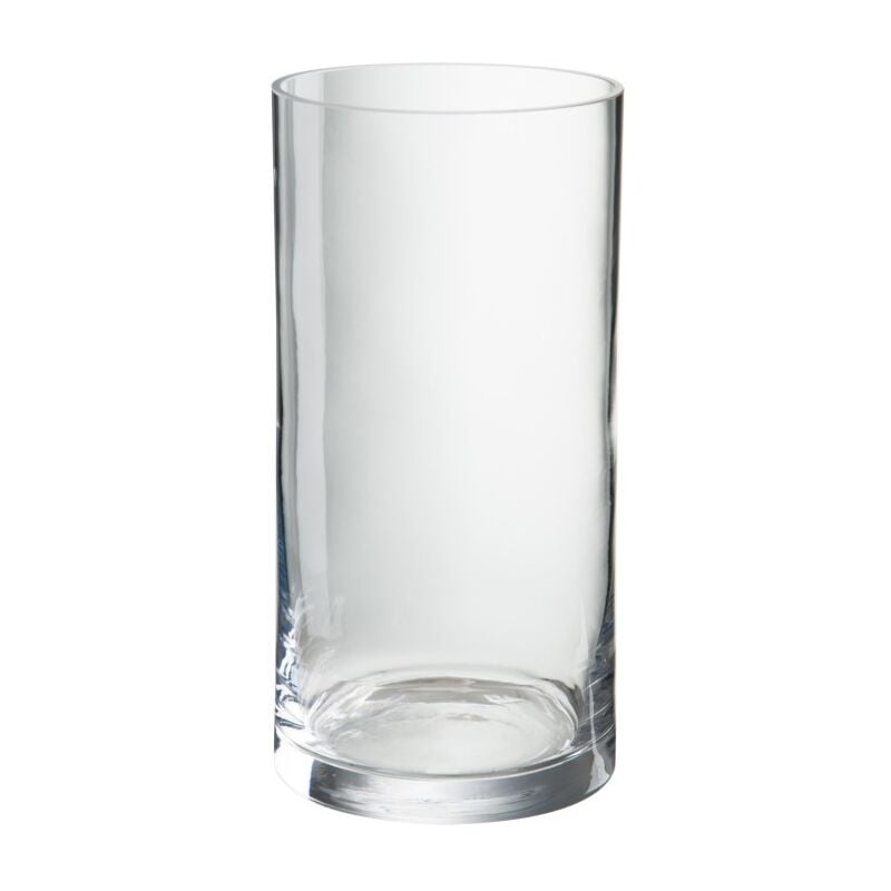 Jolipa - Vase cylindrique en verre transparent 13x13x26 cm