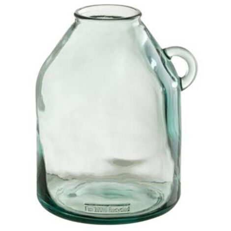 Vase Cylindrique Design "Anse" 25cm Transparent