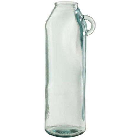 Vase Cylindrique Design "Anse" 45cm Transparent