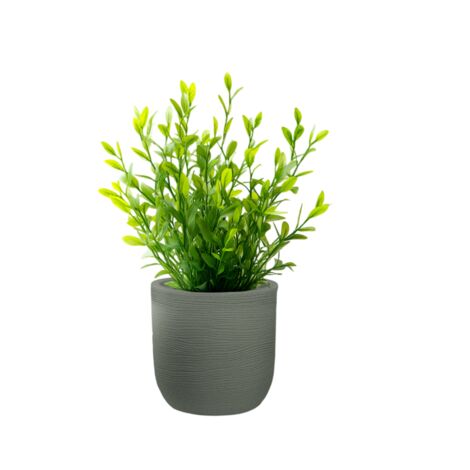 Vase cylindrique en résine Raffaello Verde 35x34cm pour plantes d'intérieur et d'extérieur