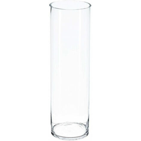 Vase cylindrique en verre - H 49.9 cm - Livraison gratuite