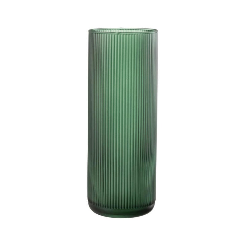 Paris Prix - Vase Cylindrique en Verre 'Joseph' 28cm Vert