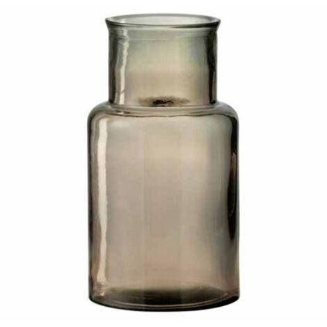 Vase Cylindrique en Verre "Tomba" 27cm Marron
