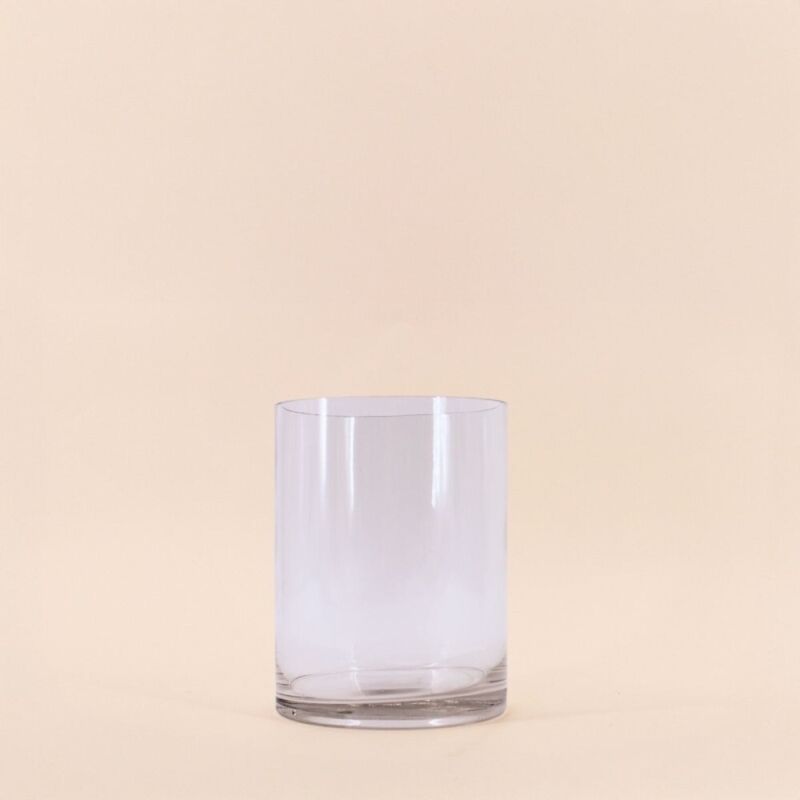 Vase cylindrique en verre transparent 15x20cm Vase cylindrique en verre transparent 15x20cm