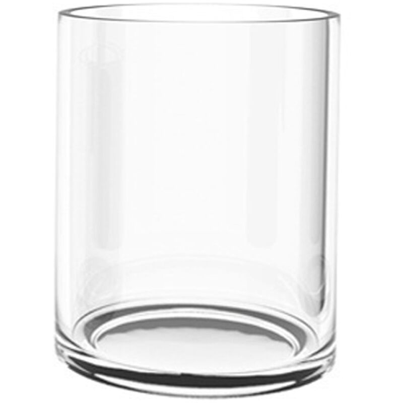 Vase cylindrique en verre transparent, sélection multi-taille, décoration simple