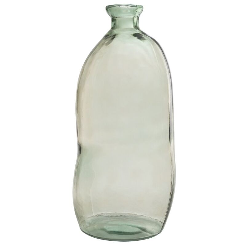 Jolipa - Vase dame jeanne haut en verre vert 33x33x73 cm