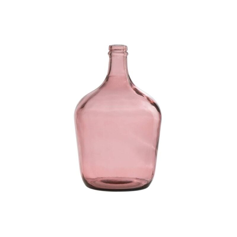 Jolipa - Vase dame jeanne en verre rose 18x18x30 cm