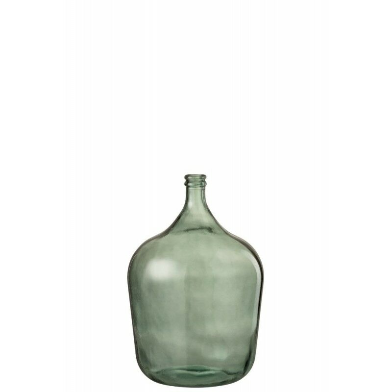 Jolipa - Vase dame jeanne en verre vert 37x37x56.5 cm