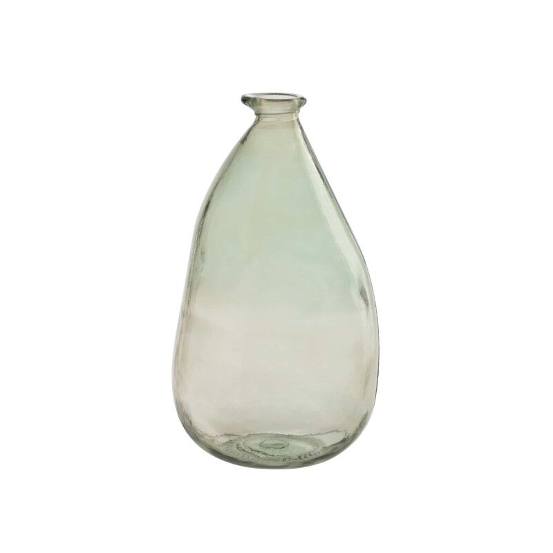 Jolipa - Vase dame jeanne en verre vert 20x20x37 cm