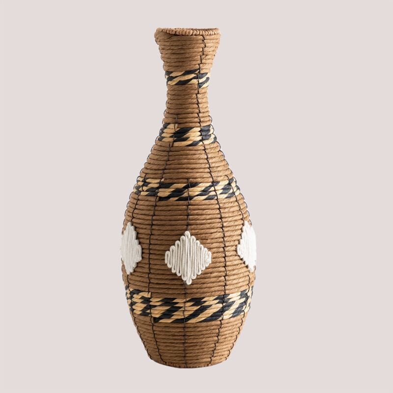 Vase Décoratif en Métal et Papier Tressé Osiris SKLUM NATUREL - NATUREL