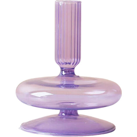 Vase de Fleurs en Verre Décorative avec Pied pour Candle Holder - Vase Hydroponique Élégant pour Wedding, Home Decor et Housewarming Gift - Pur (11x2.5cm) - 1 Pièce