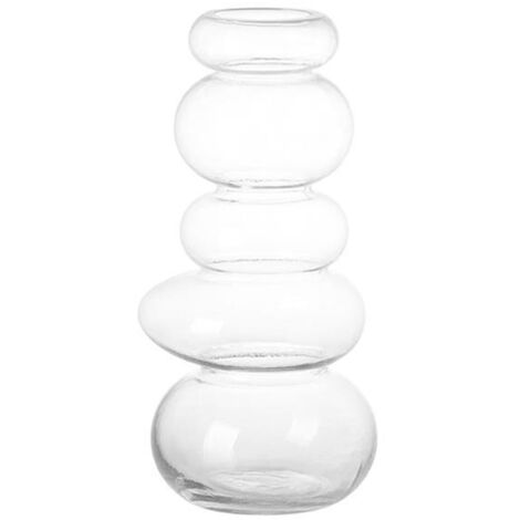 Vase de Fleurs Moderne  Pebble  Transparent  Design Luxe Minimaliste pour Salon
