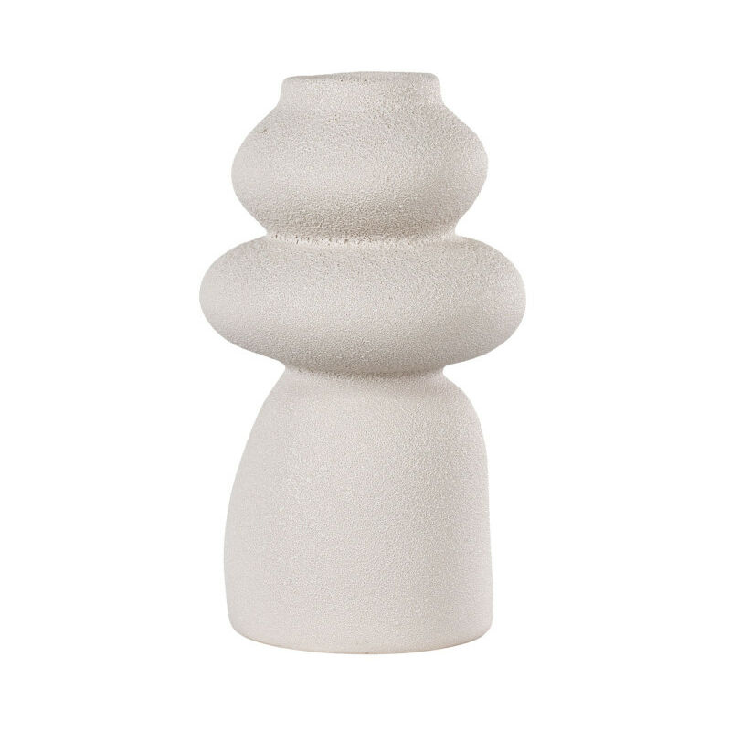 House Nordic - Vase de forme organique en grès H26,5cm - Blanc ivoire - nosara