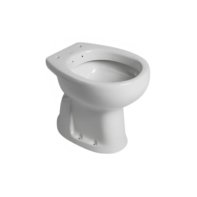 Vase de sol H47.5 sans trou en céramique blanc brillant - Sanitosco Polifemo - Senza coprivaso