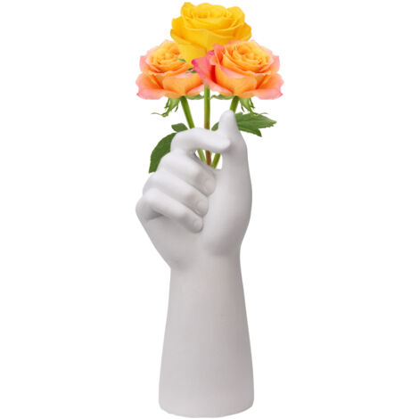 Vase de Table Ceramique Decorative Blanc 10cm Moderne Cœur/Visage Ensemble - Hauteur 28cm avec 1 Vase