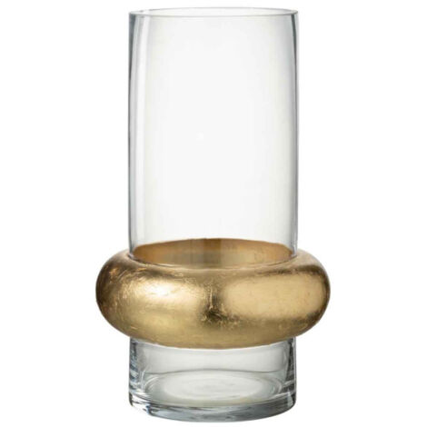 Vase Déco "Bague Cylindrique" 35cm Transparent