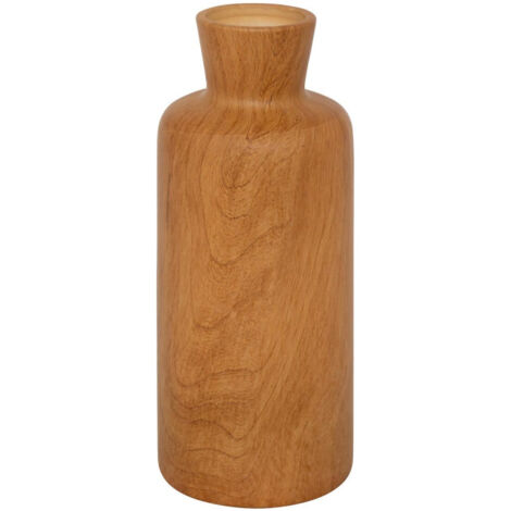Vase Déco Effet Bois "Soa" 30cm Marron